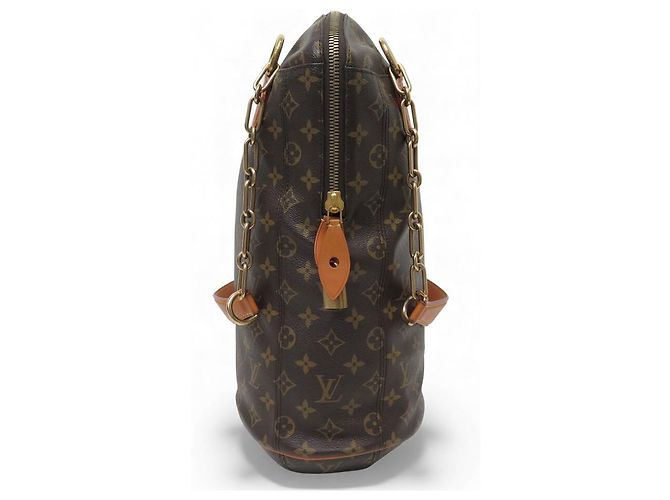 BORSA A MANO LOUIS VUITTON X LAGERFELD PUNCHING BAG ICONOCLAST M40230 MONOGRAMMA Marrone - vista 3