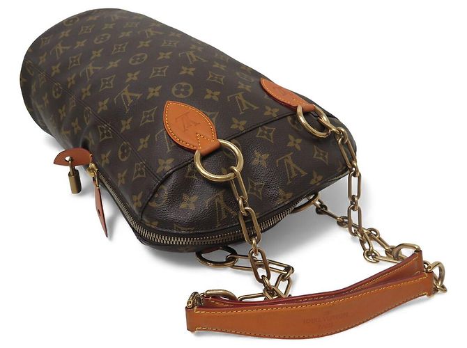 BORSA A MANO LOUIS VUITTON X LAGERFELD PUNCHING BAG ICONOCLAST M40230 MONOGRAMMA Marrone - vista 6