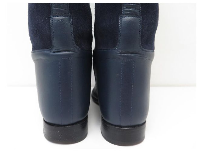 Hermès STIVALI HERMES JUMPING 35 IN CAMOSCIO BLU STIVALI KELLY Blu navy - vista 5
