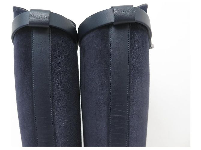 Hermès STIVALI HERMES JUMPING 35 IN CAMOSCIO BLU STIVALI KELLY Blu navy - vista 6