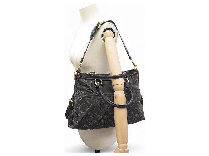 BORSA LOUIS VUITTON NEO CABBY M95351 MONOGRAM DENIM Nero - vista 7