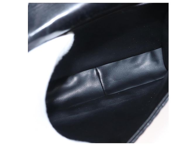 Bally Vintage Schultertasche aus gestepptem Leder mit Kette Schwarz - Ansicht 5