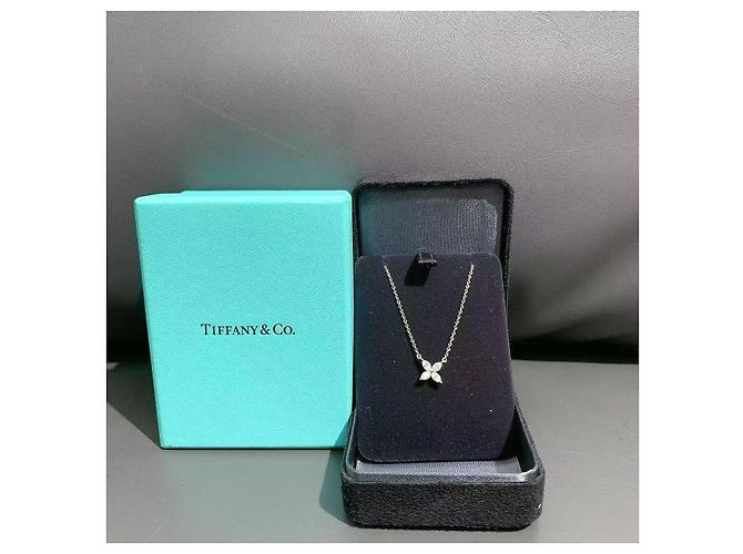 Collana a fiore in diamante Victoria di Tiffany & Co. Argento - vista 2