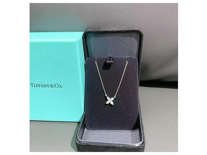 Collana a fiore in diamante Victoria di Tiffany & Co. Argento - vista 3