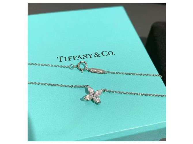 Collana a fiore in diamante Victoria di Tiffany & Co. Argento - vista 5