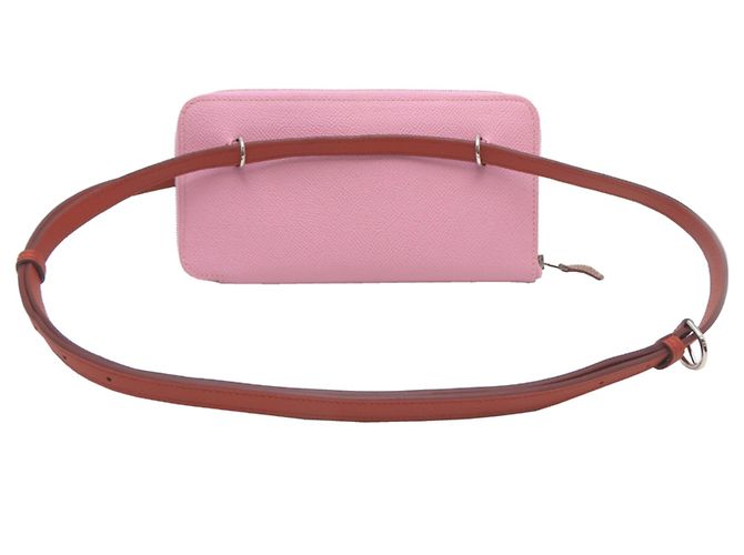 Borsa a spalla Hermès Hermès Nouveau To Go Zip B Stamp per donne Rosa D'oro Giallo - vista 2