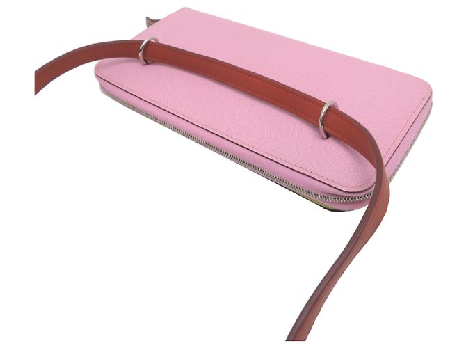 Borsa a spalla Hermès Hermès Nouveau To Go Zip B Stamp per donne Rosa D'oro Giallo - vista 4