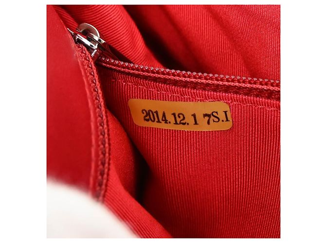 Chanel Hula Hoop Tasche aus gestepptem Lammleder mittel Rot - Ansicht 6