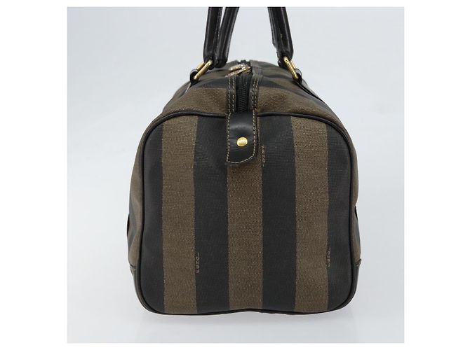 Fendi Vintage Pequin Boston Coated Canvas Medium - vista 4