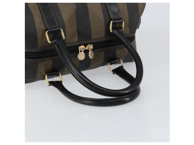 Fendi Vintage Pequin Boston Coated Canvas Medium - vista 7