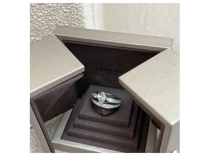 Anillo de compromiso de diamante Chaumet 1ct g Plata - vista 2