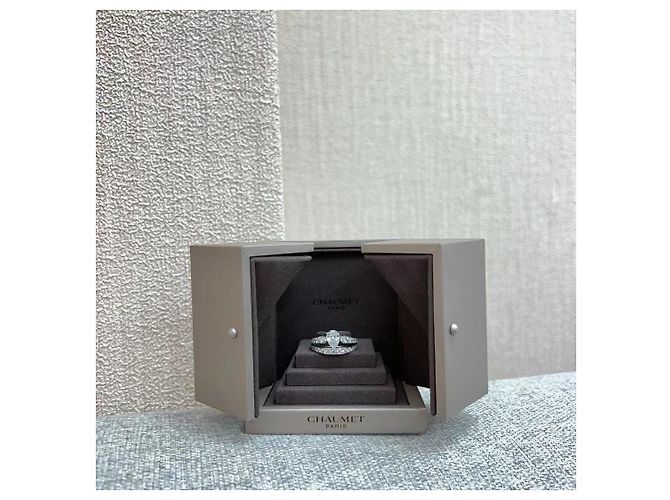 Anillo de compromiso de diamante Chaumet 1ct g Plata - vista 3
