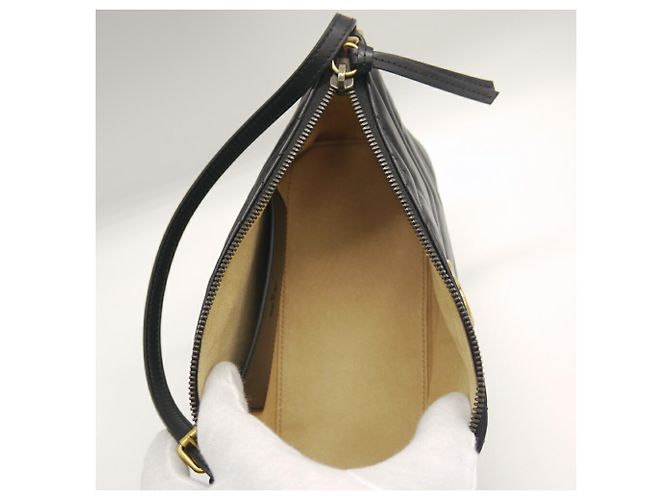 Borsa in pelle nera Gucci GG Marmont Nero - vista 7