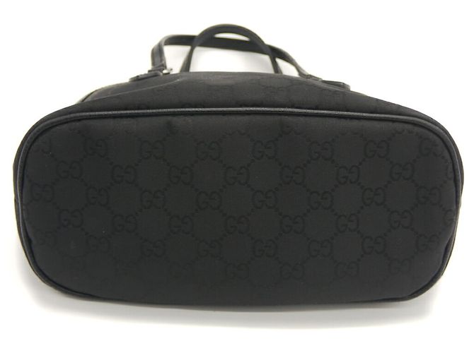 Borsa a spalla in nylon GG di GUCCI Nero - vista 3
