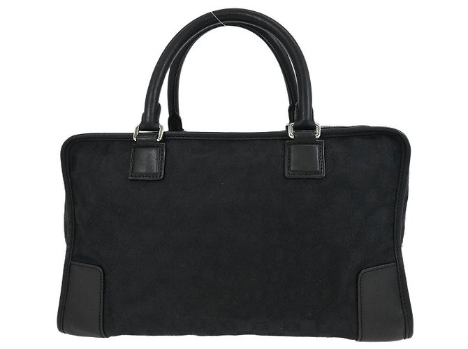 Loewe Amazona in pelle e tela jacquard 28 Nero - vista 2