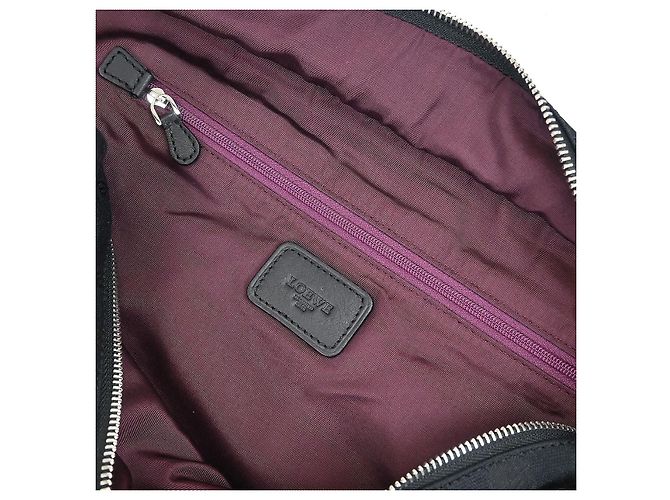 Loewe Amazona in pelle e tela jacquard 28 Nero - vista 4