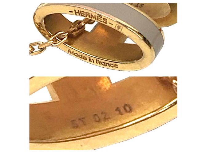 H-förmige Kettenhalskette von Hermès Braun Golden - Ansicht 3