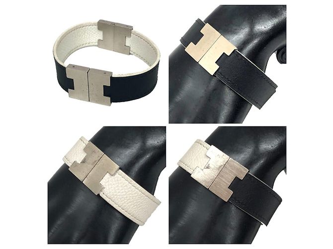 Hermès Bracciale HERMES Lurie 3WAY Nero Argento Bianco - vista 2