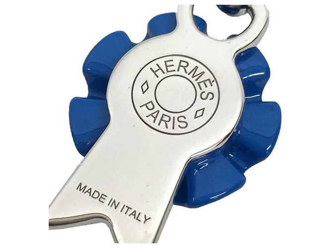 Flot Twilly Schalring von Hermès Silber Blau - Ansicht 3