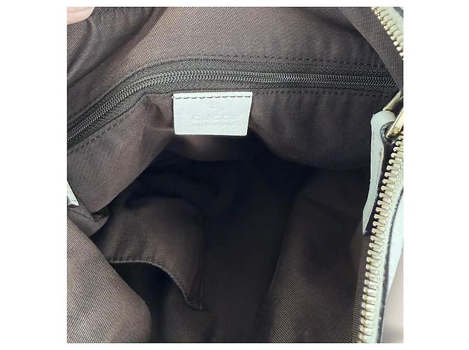 Bolsa mensageiro D ring Abbey pequena em lona GG Gucci Bege - vista 8