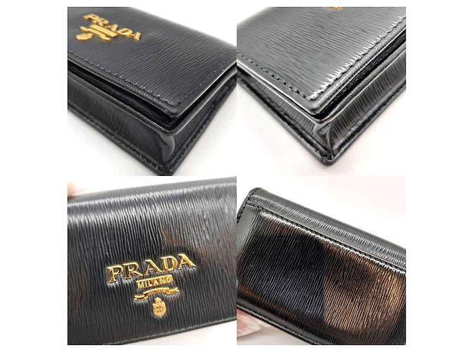 Prada Black Vitello Move Leather Card Case - view 5