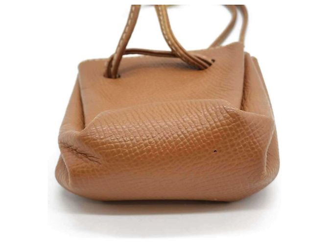 Pochette Vespa Hermès in pelle Courchevel marrone - vista 3