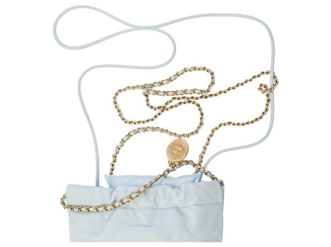 CHANEL Blaue Leder Tasche - 103072 - Ansicht 10