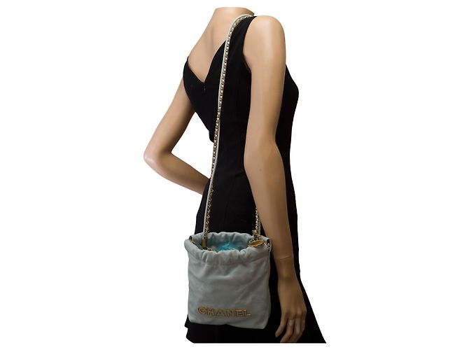 CHANEL Blaue Leder Tasche - 103072 - Ansicht 13