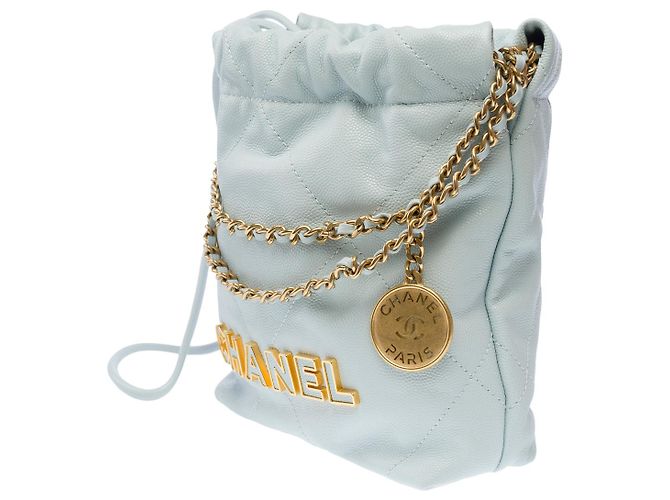 CHANEL Blaue Leder Tasche - 103072 - Ansicht 5
