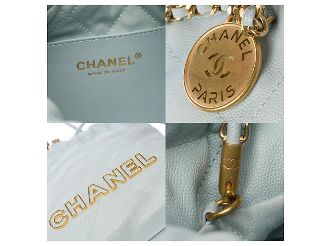 CHANEL Blaue Leder Tasche - 103072 - Ansicht 7