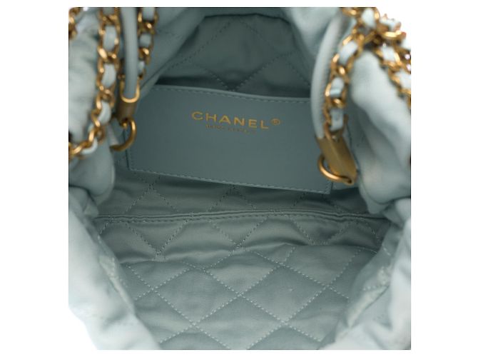 CHANEL Blaue Leder Tasche - 103072 - Ansicht 9