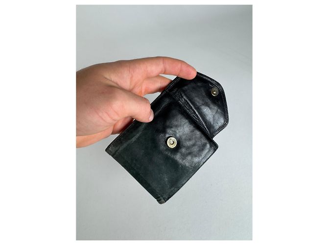 Vintage Dior Snake Emblossed Leather Wallet Black - view 3