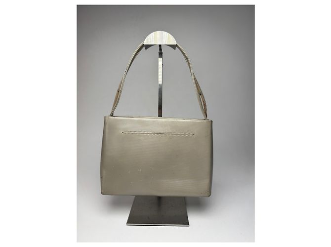 Vintage Givenchy Lederhandtasche grau - Ansicht 2