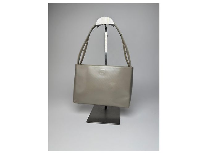 Vintage Givenchy Lederhandtasche grau - Ansicht 6