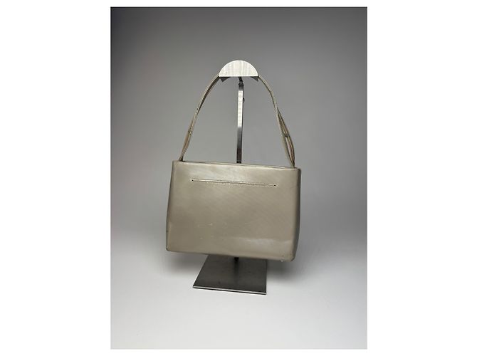 Vintage Givenchy Lederhandtasche grau - Ansicht 8