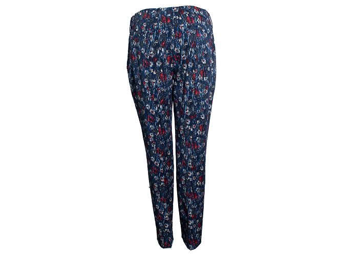 Prada, Calça floral e listrada em azul Multicor - vista 3
