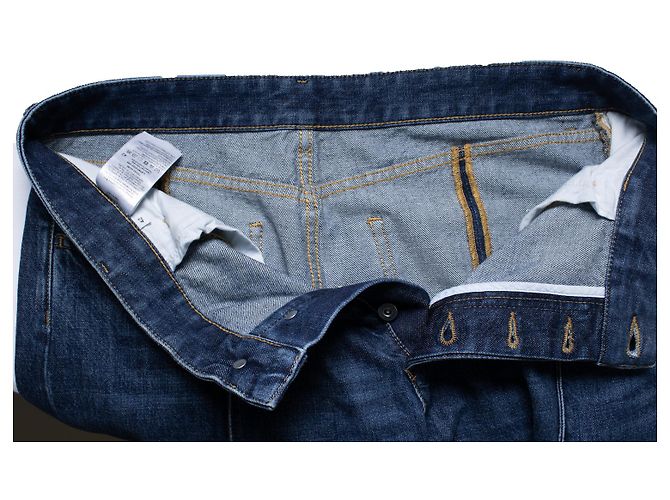 Bottega Veneta, jeans cropped e piegati in blu - vista 5