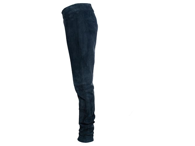 Autre Marque Samtgrüne Wildlederhose Johnny Ramli - Ansicht 3