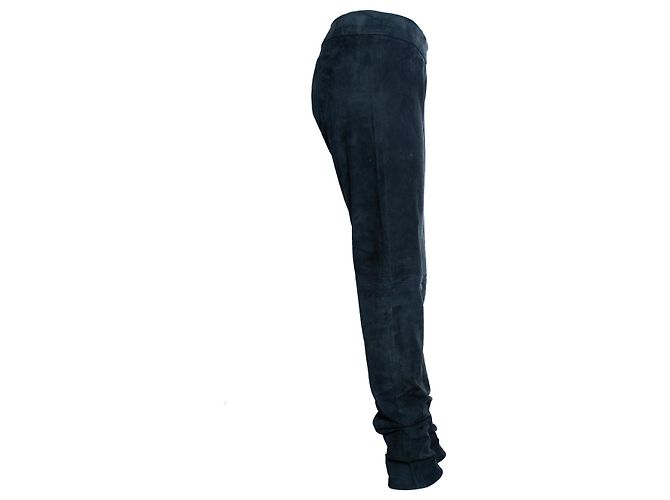 Autre Marque Samtgrüne Wildlederhose Johnny Ramli - Ansicht 4