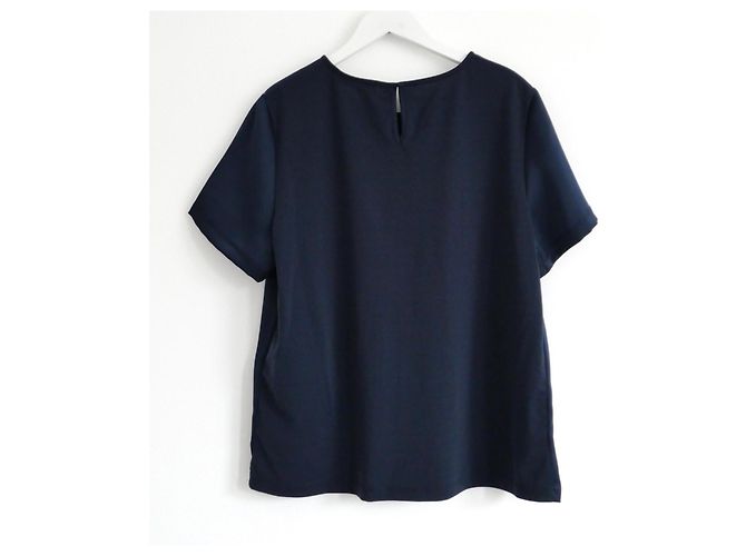 Weekend Max Mara Top in satin e jersey blu navy Weekend MaxMara - vista 3