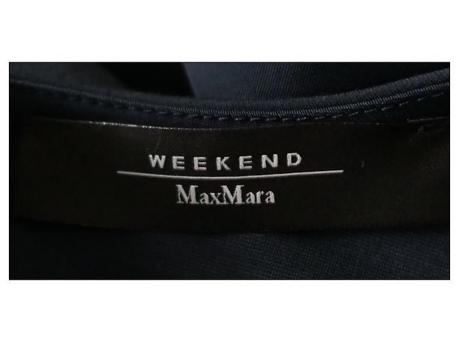 Weekend Max Mara Top in satin e jersey blu navy Weekend MaxMara - vista 5