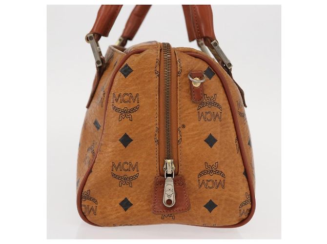 Handtasche aus Canvas und Leder mit Visetos-Logogramm von MCM Braun - Ansicht 4