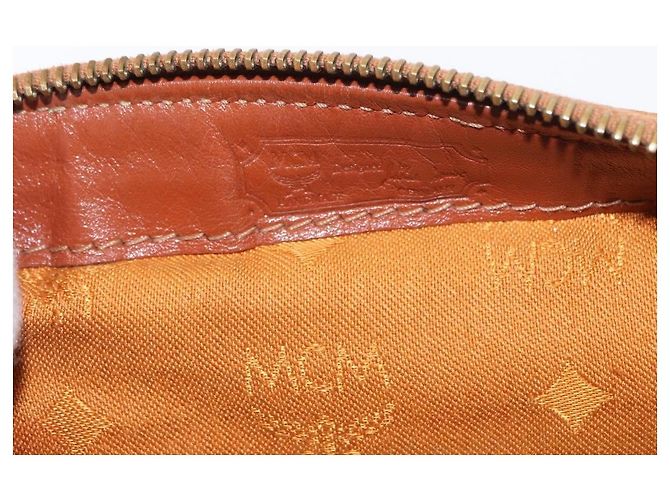 Handtasche aus Canvas und Leder mit Visetos-Logogramm von MCM Braun - Ansicht 6