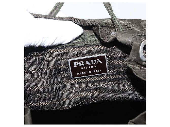 Prada Front Pocket Tessuto Small Cachi - vista 6