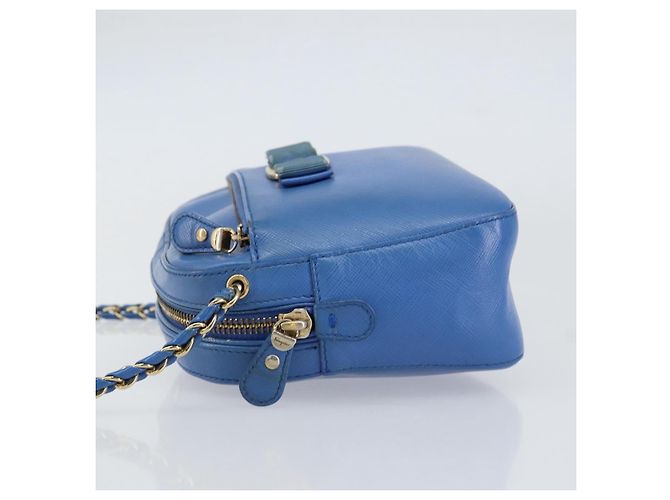 Borsa a spalla Vala Chain in pelle Salvatore Ferragamo Blu - vista 4