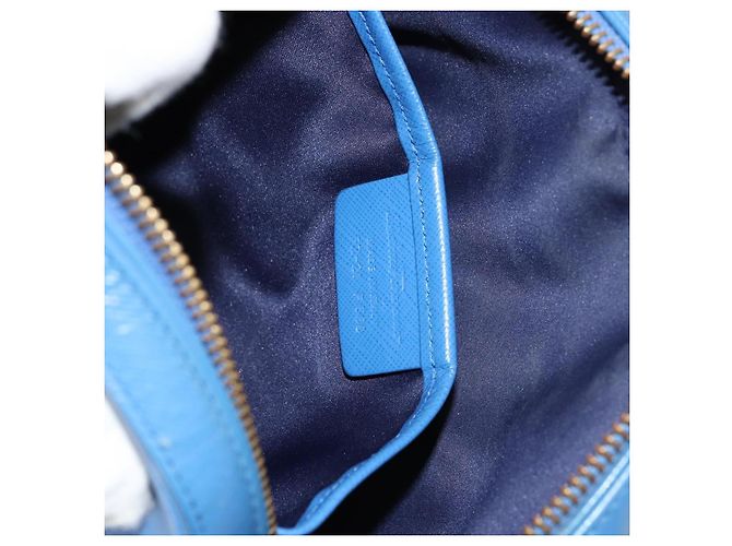 Borsa a spalla Vala Chain in pelle Salvatore Ferragamo Blu - vista 7
