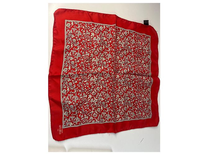 Fazzoletto da taschino in seta rosso Smalto - vista 2