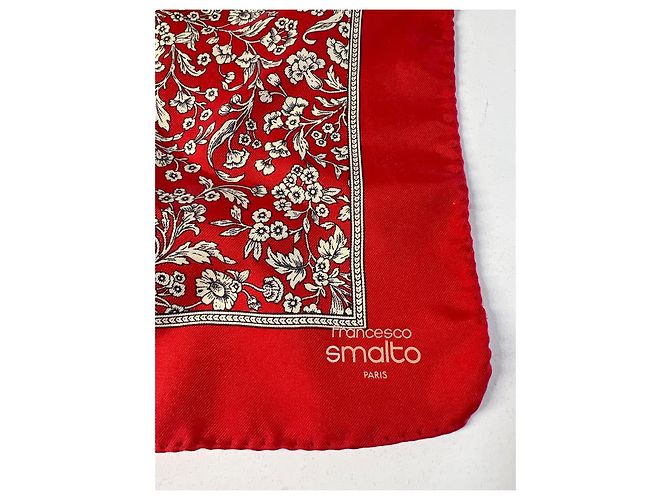 Fazzoletto da taschino in seta rosso Smalto - vista 3