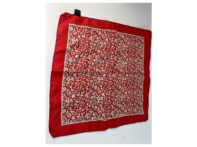 Fazzoletto da taschino in seta rosso Smalto - vista 5