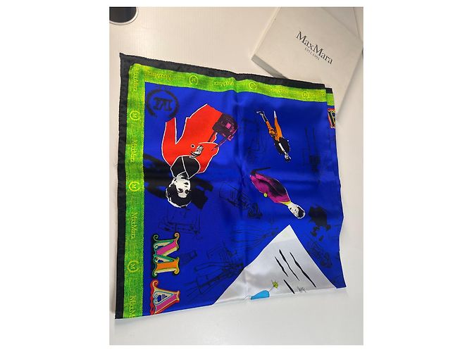 Foulard quadrato in seta multicolore Max Mara 100 cm - vista 11